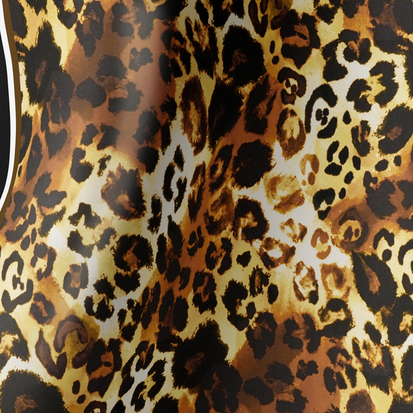LEOPARD NOIR TWILL İPEK EŞARP 