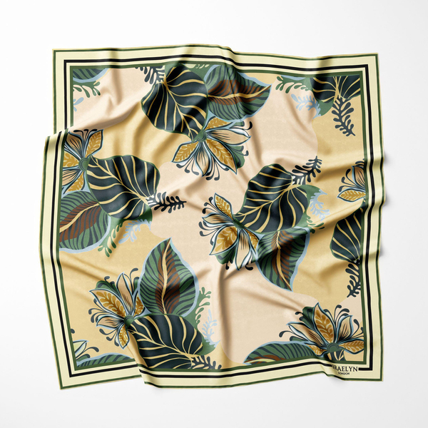 SUNKISSED PALMS TWILL İPEK EŞARP 