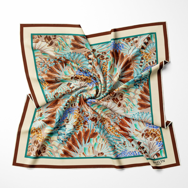 TURQUISE DUNES TWILL İPEK EŞARP 