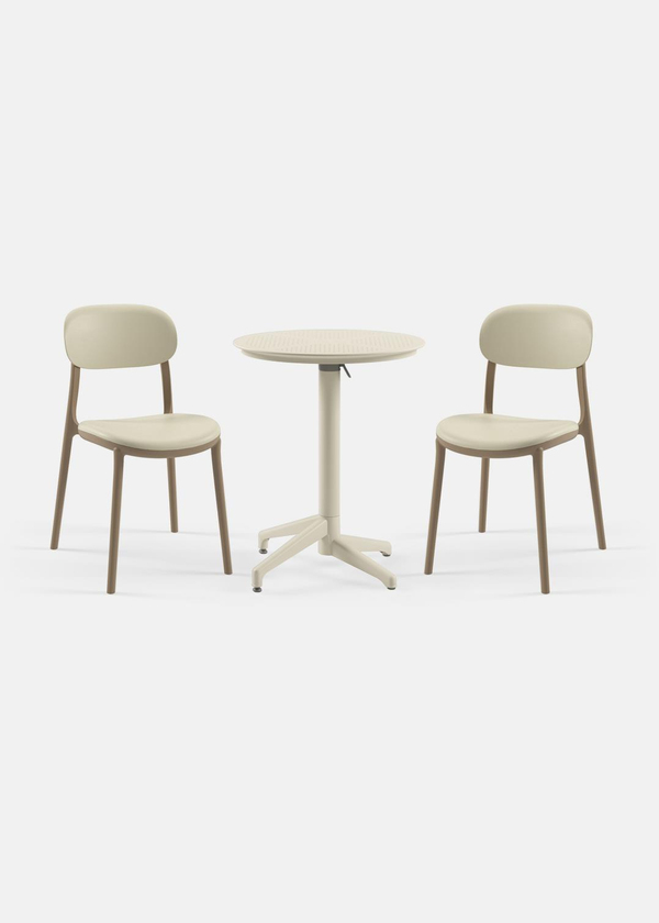 TİLİA BİSTRO SET MOON MASA KATLANIR Ø60 CM YUVARLAK - ALİ SANDALYE