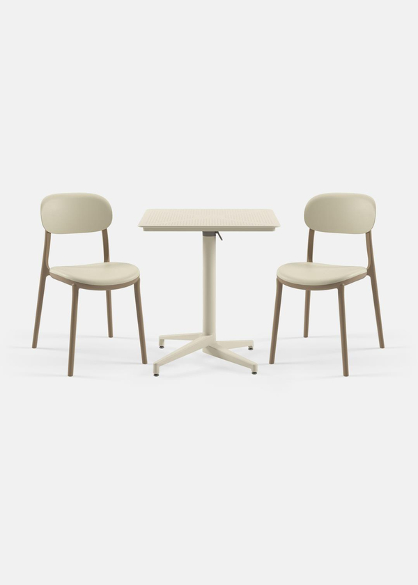 TİLİA BİSTRO SET MOON MASA KATLANIR 70X70 KARE - ALİ SANDALYE