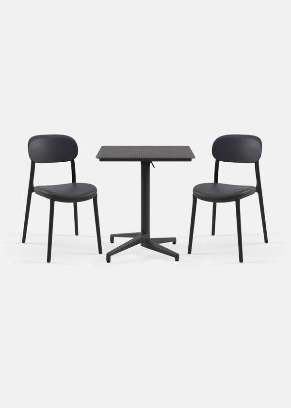 TİLİA BİSTRO SET MOON MASA KATLANIR 70X70 KARE - ALİ SANDALYE