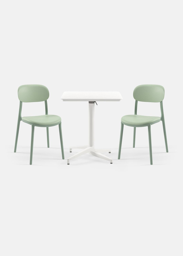 TİLİA BİSTRO SET MOON MASA KATLANIR 70X70 KARE - ALİ SANDALYE