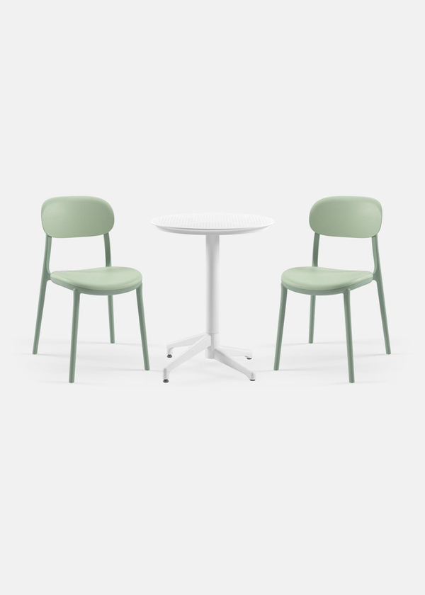 TİLİA BİSTRO SET MOON MASA SABİT Ø60 CM YUVARLAK - ALİ SANDALYE