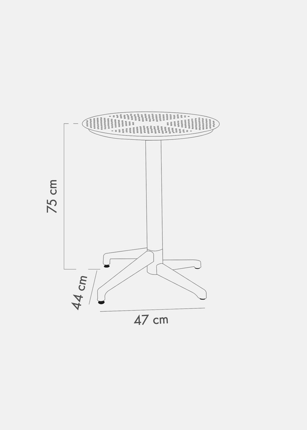 TİLİA BİSTRO SET MOON MASA SABİT Ø60 CM YUVARLAK - ALİ SANDALYE