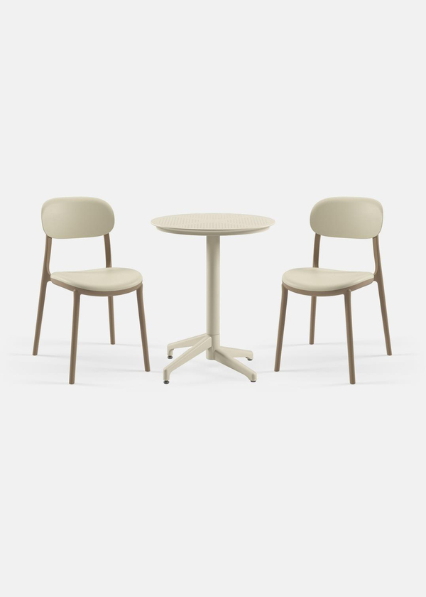 TİLİA BİSTRO SET MOON MASA SABİT Ø60 CM YUVARLAK - ALİ SANDALYE