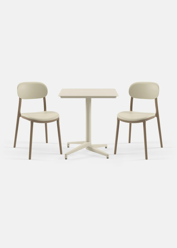 TİLİA BİSTRO SET MOON MASA SABİT 70X70 KARE - ALİ SANDALYE