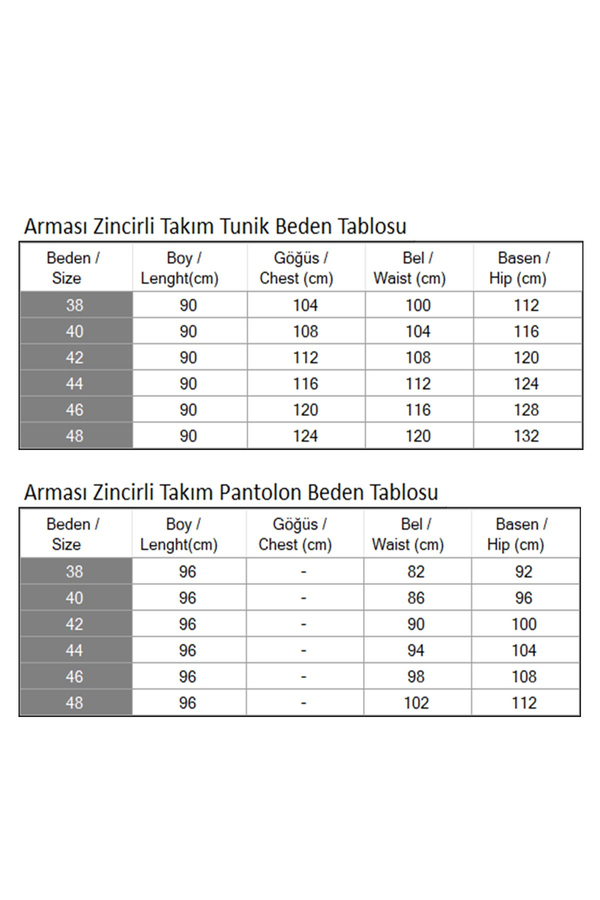 Arması Zincirli Takım Gri 19206