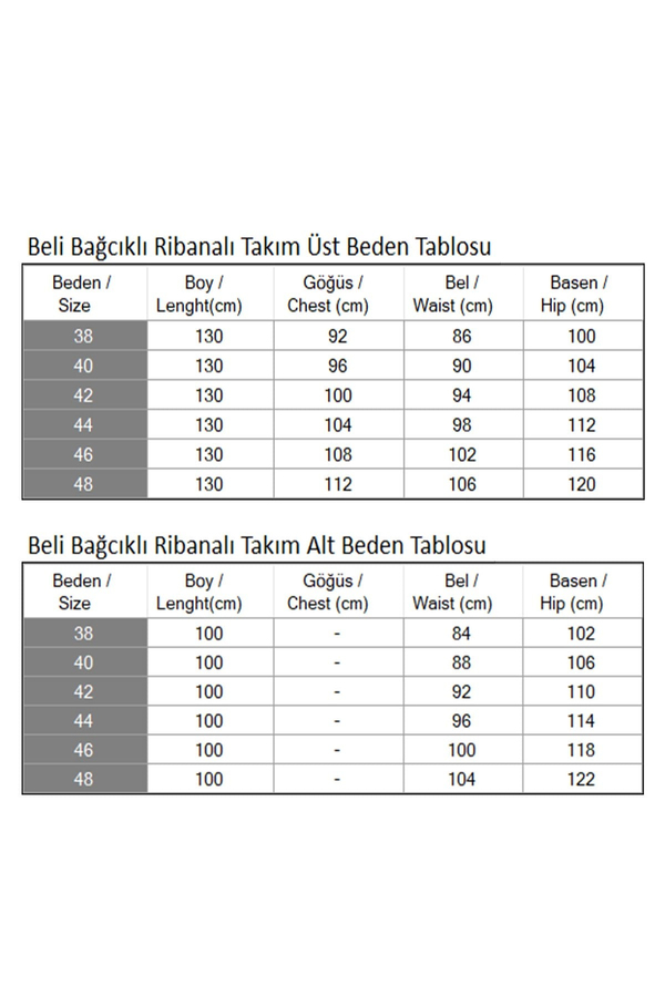 Beli Bağcıklı Ribanalı Takım Siyah 19237
