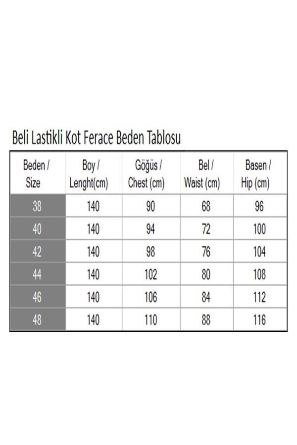Beli Lastikli Kot Ferace Koyu Mavi 19228