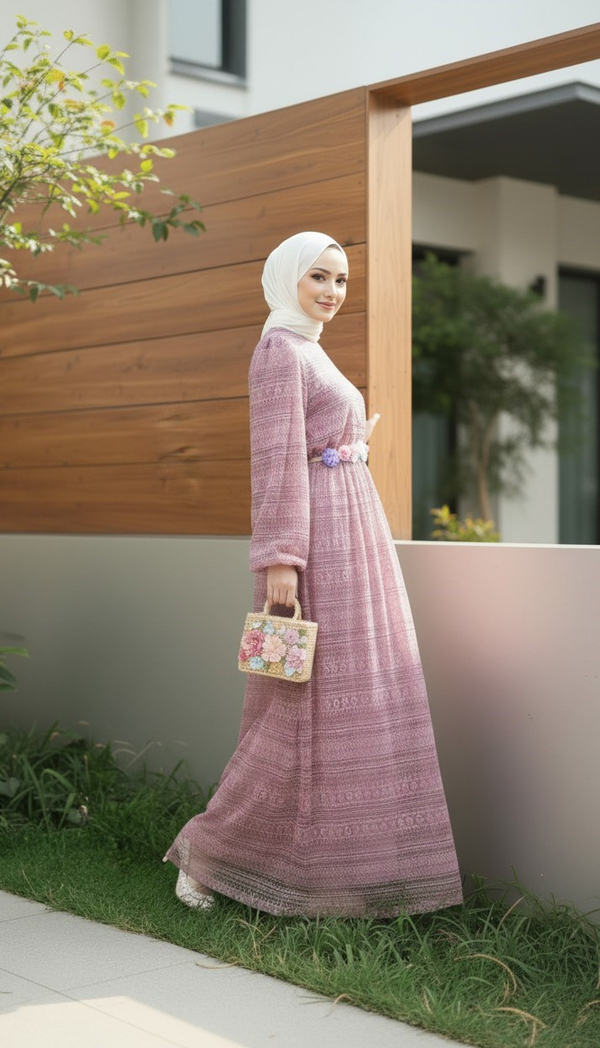 Dantelli Anne Elbise Gül Kurusu 16800