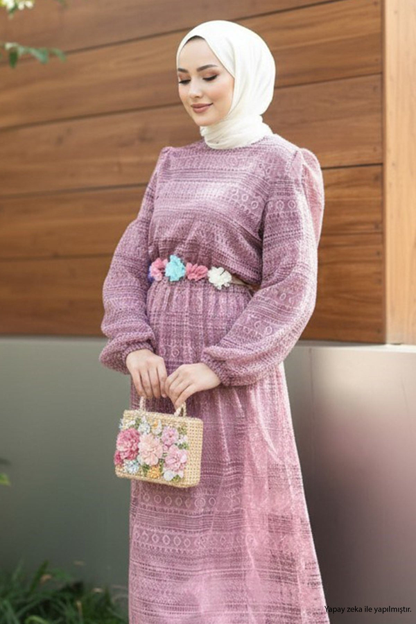 Dantelli Anne Elbise Gül Kurusu 16800