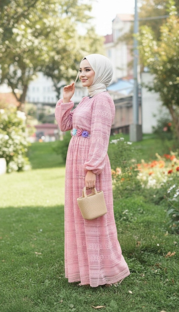 Dantelli Anne Elbise Pembe 16800