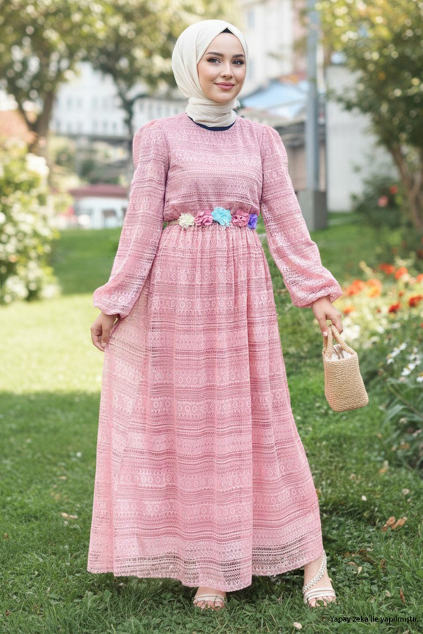 Dantelli Anne Elbise Pembe 16800