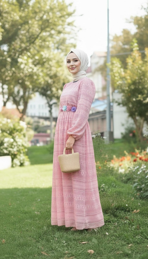 Dantelli Anne Elbise Pembe 16800