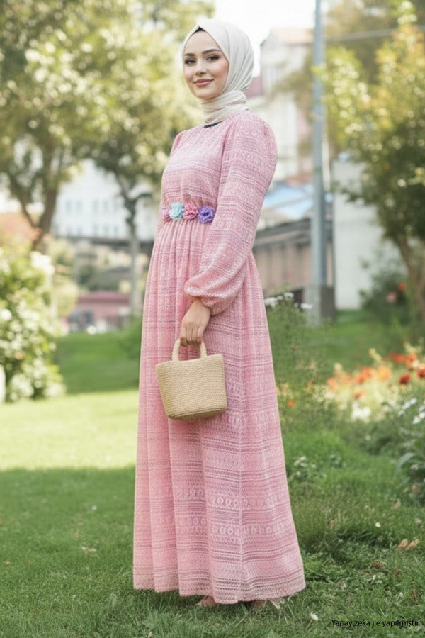 Dantelli Anne Elbise Pembe 16800