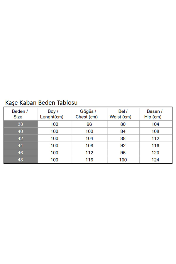 Düğmeli Geniş Yaka Kaşe Kaban İndigo 19177
