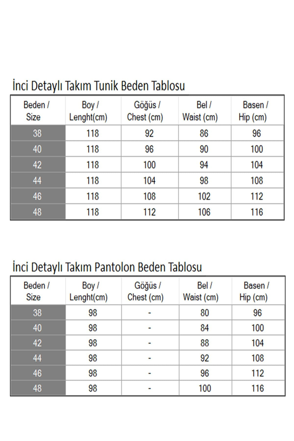 İnci Detaylı Takım Gül Kurusu 19216