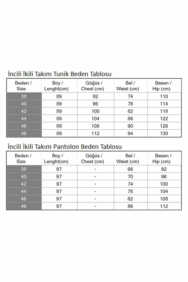 İncili İkili Takım Vizon 17801