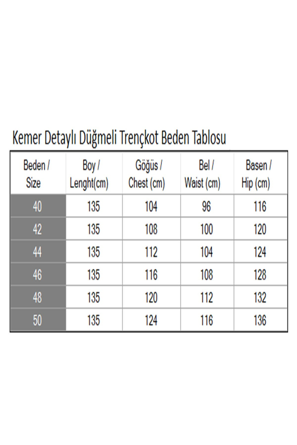 Kemer Detaylı Düğmeli Trençkot Vizon 19301