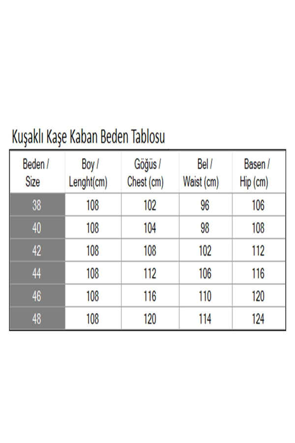Kuşaklı Kaşe Kaban Gri 19271