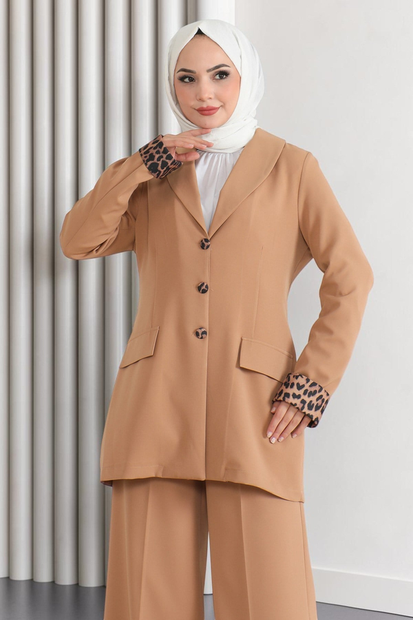 Leopar Desenli Takım Taba 19218