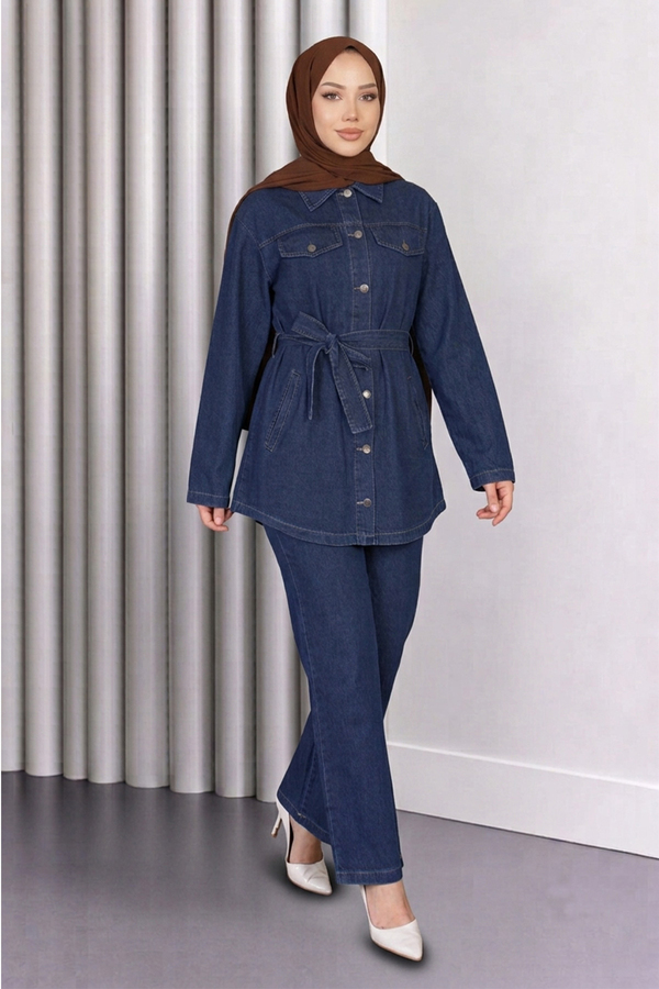 Luna Denim Takım Koyu Mavi 19299