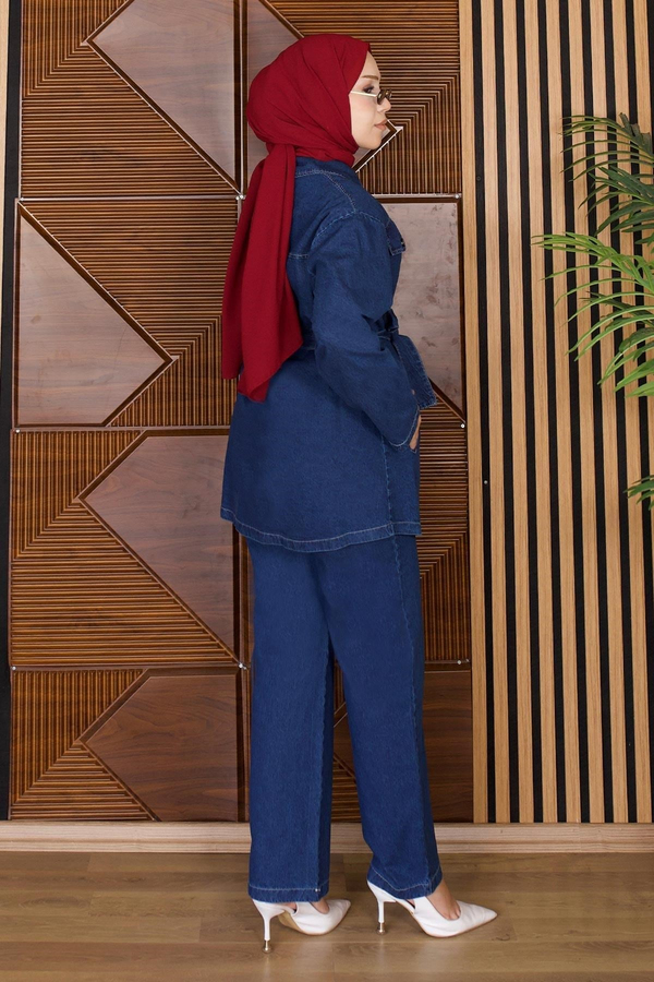 Luna Denim Takım Koyu Mavi 19299