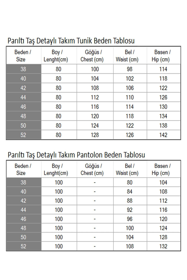 Parıltı Taş Detaylı Takım Haki 19264