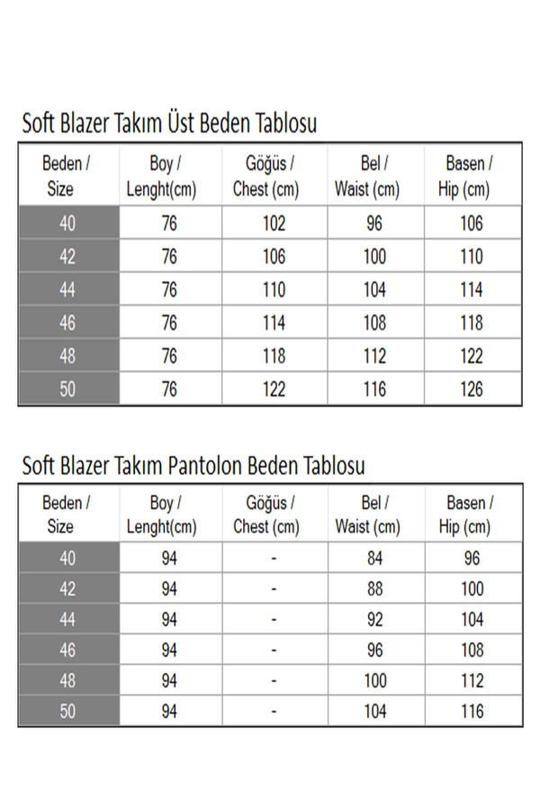 Soft Blazer Takım Bej 19389