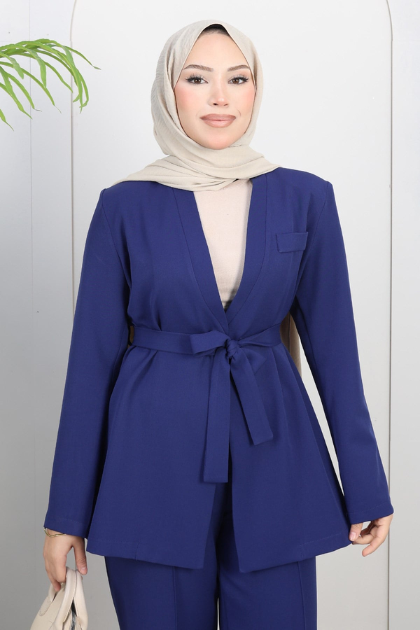 Soft Blazer Takım İndigo 19389