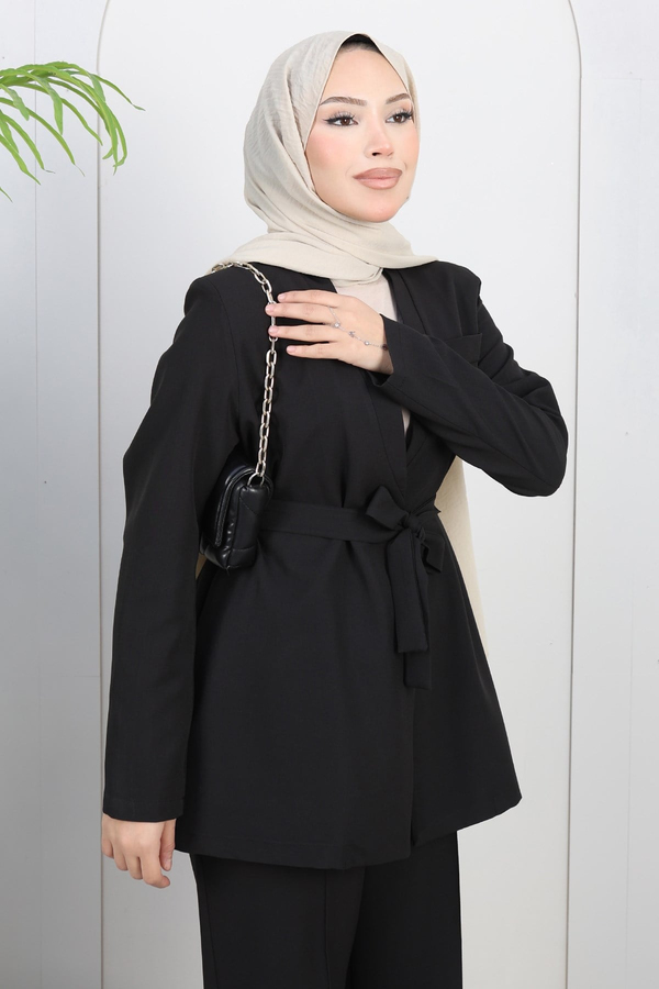 Soft Blazer Takım Siyah 19389