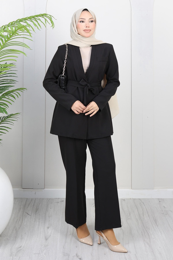 Soft Blazer Takım Siyah 19389