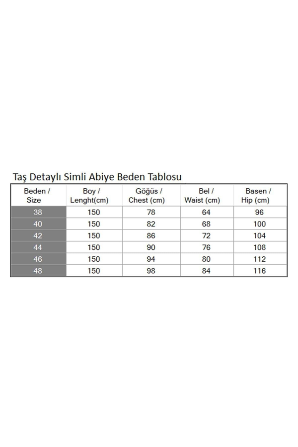 Taş Detaylı Göğsü Drapeli Simli Abiye Siyah 19188