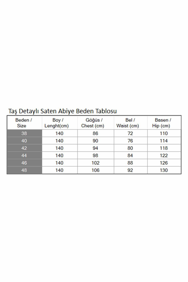 Taş Detaylı Saten Abiye Gül Kurusu 19901