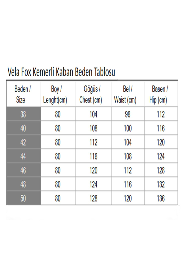 Vela Fox Kemerli Kaban Bordo 3009