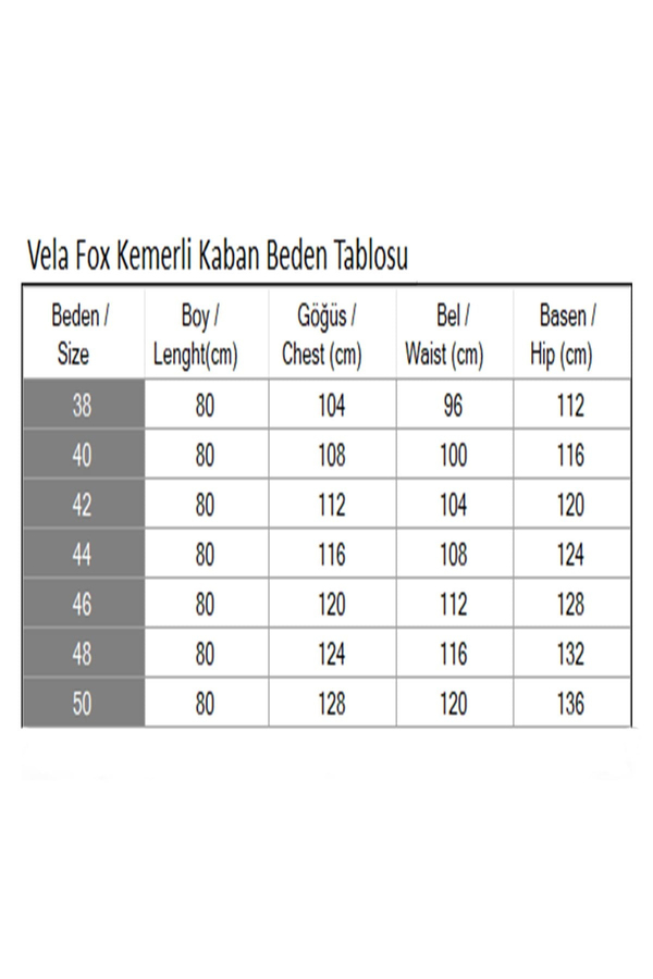 Vela Fox Kemerli Kaban Kahverengi 3009