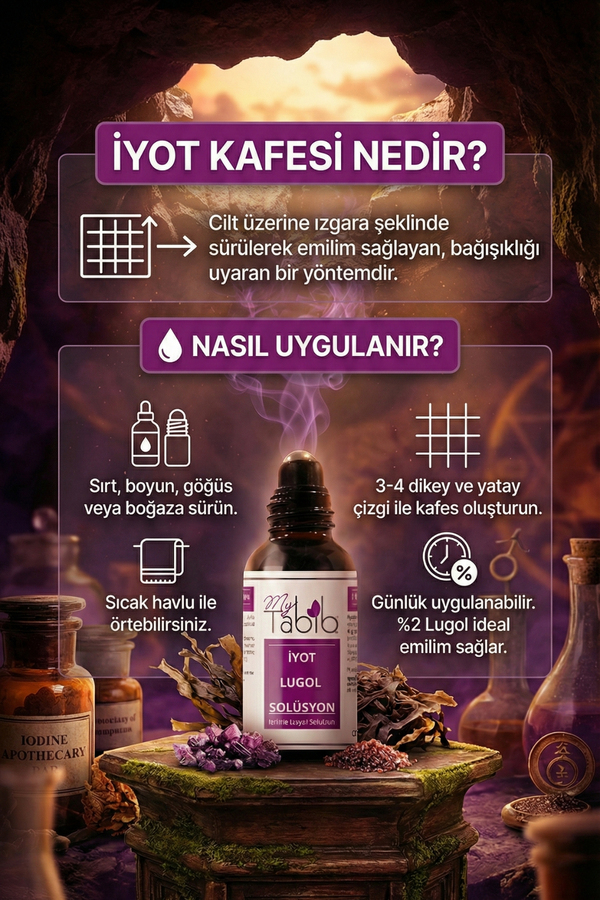 İYOT KAFESİ İÇİN SÜRÜLEBİLİR ROLL-ON BAŞLIKLI LUGOL SOLÜSYON%2 | 20 ML 