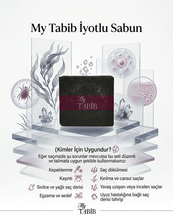 İYOTLU SABUN-EGZAMA-SEDEF-SİVİLVE-KEPEK-KAŞINTI-YAĞLI CİLTLER