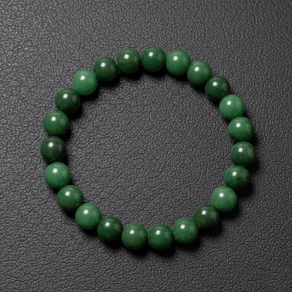 KOYU YEŞİM TAŞI ELASTİK BİLEKLİK- 8 MM