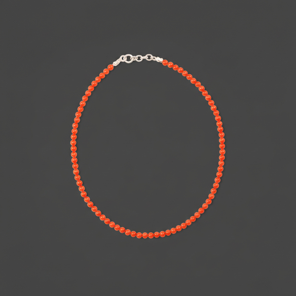 MERCAN TAŞI BİLEKLİK- GÜMÜŞ AKSAMLI 3 MM