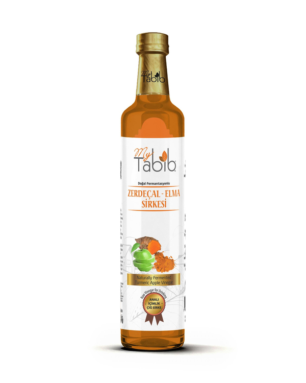ZERDEÇALLI ELMA SİRKESİ-ANALI İÇİMLİK ÇİĞ SİRKE 500 ML