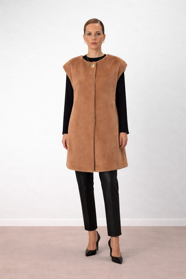 A305455 Aguaje Peluş Yelek / CAMEL