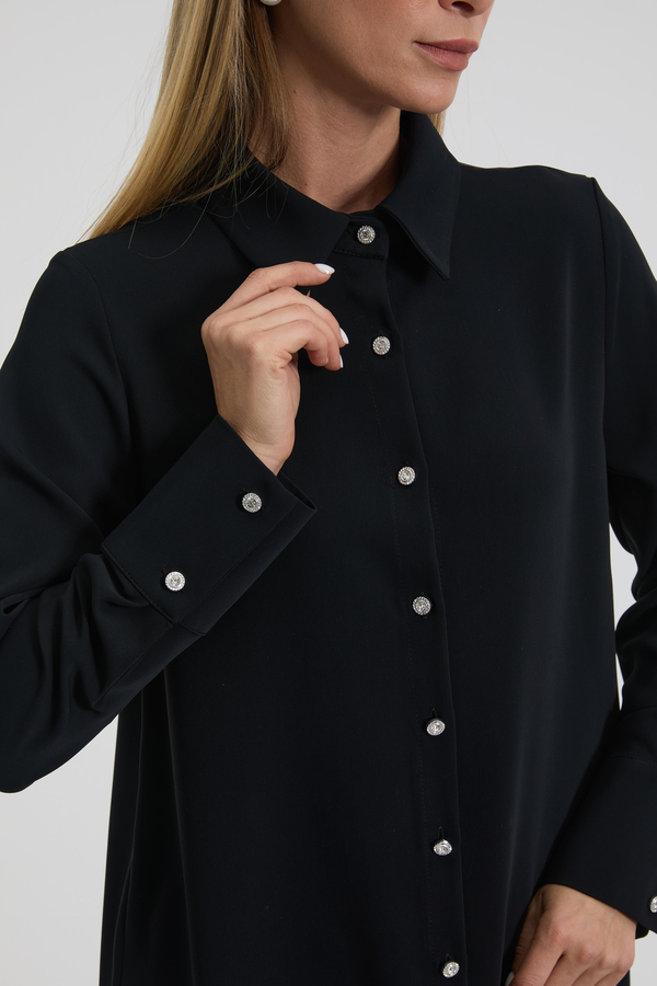 M10834 Melidia Gömlek / SİYAH