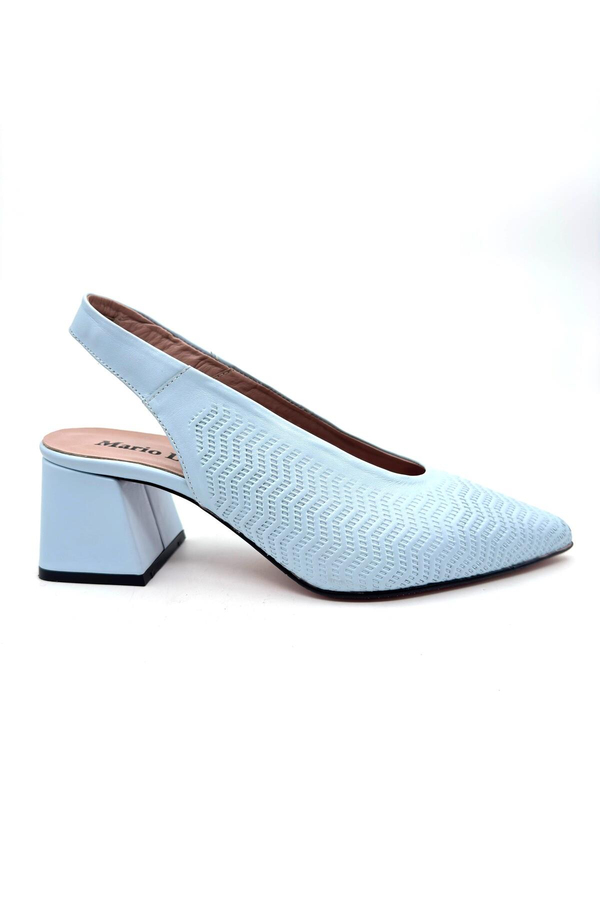 Kadın Günlük Topuklu Ayakkabı Hakiki Koyu Kahve Deri