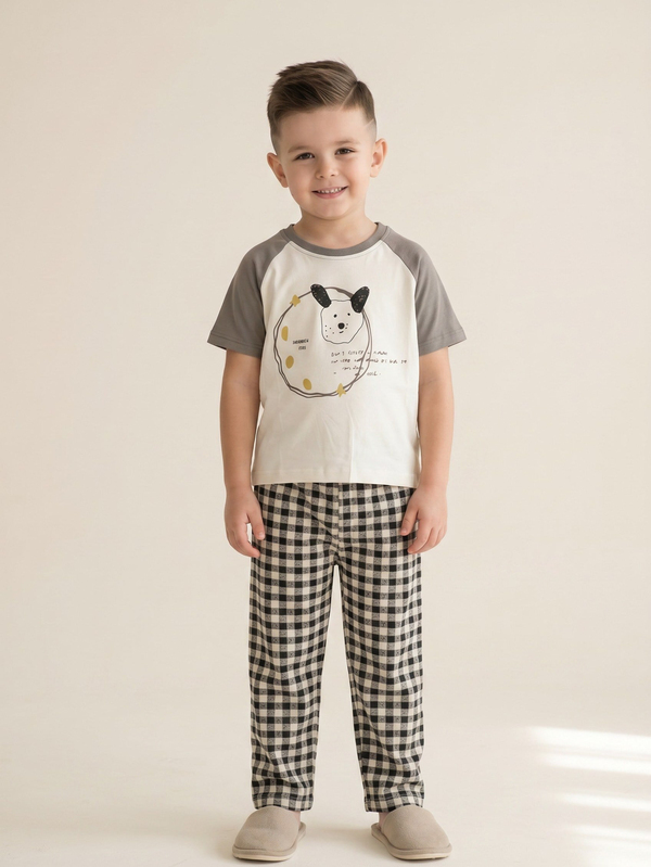 Erkek Çocuk Köpekli Pijama Takımı  