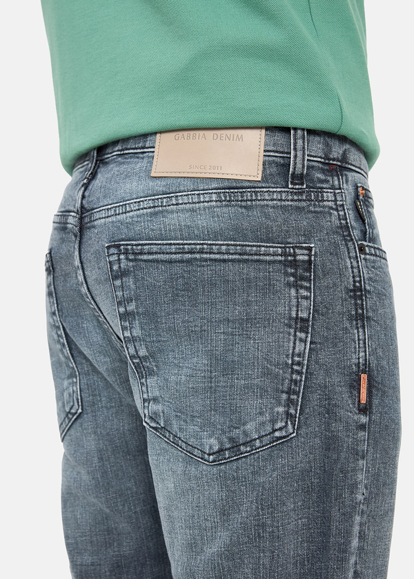 Gabbia Açık Gri Slim Fit Kot Pantolon