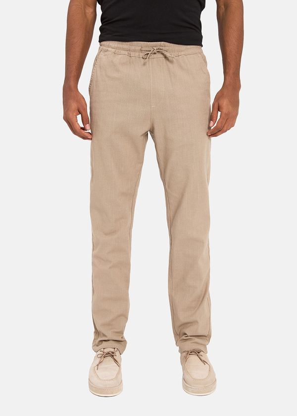 Gabbia Bej Straight Fit Jogger Pantolon