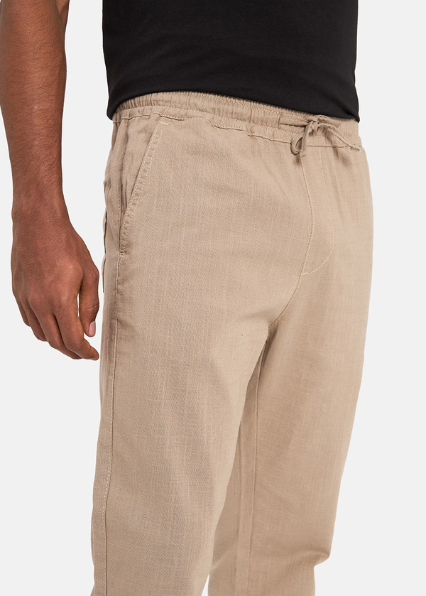 Gabbia Bej Straight Fit Jogger Pantolon