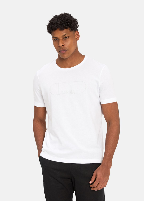 Gabbia Beyaz Regular Fit Baskılı T-Shirt